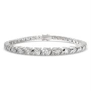 Cassiopeia Round Cut Diamond Tennis Bracelet S-Link (6 ctw) - Nivetta